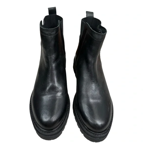 STEVE MADDEN Moira Lug Sole Leather Boots - Picture 4 of 8